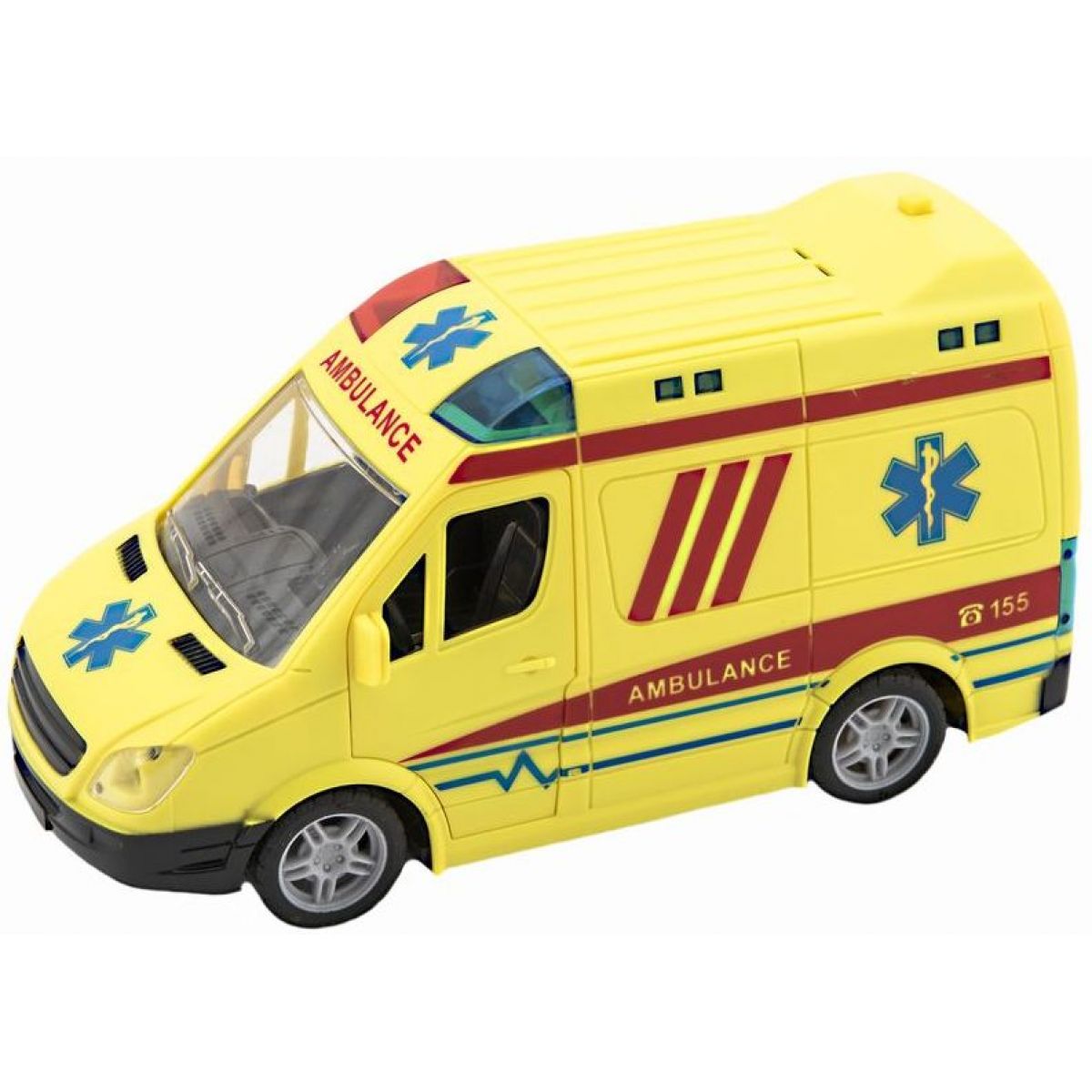 Ambulance 20cm se zvukem se světlem na setrvačník