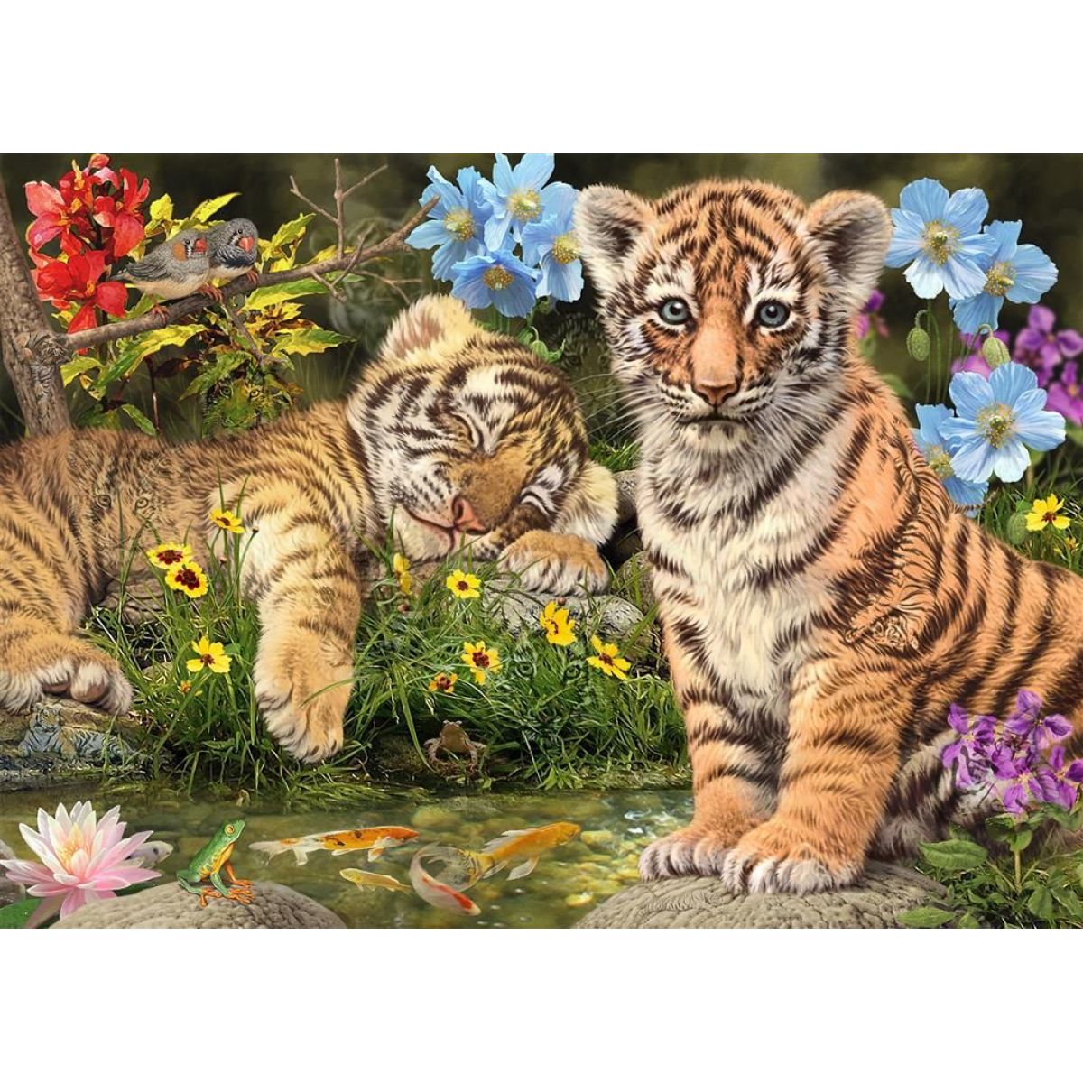 Dino Puzzle Secret collection Mláďatá tigrov 1000 dielikov