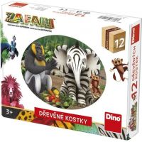 Dino Zafari 12 dřevěných kostek