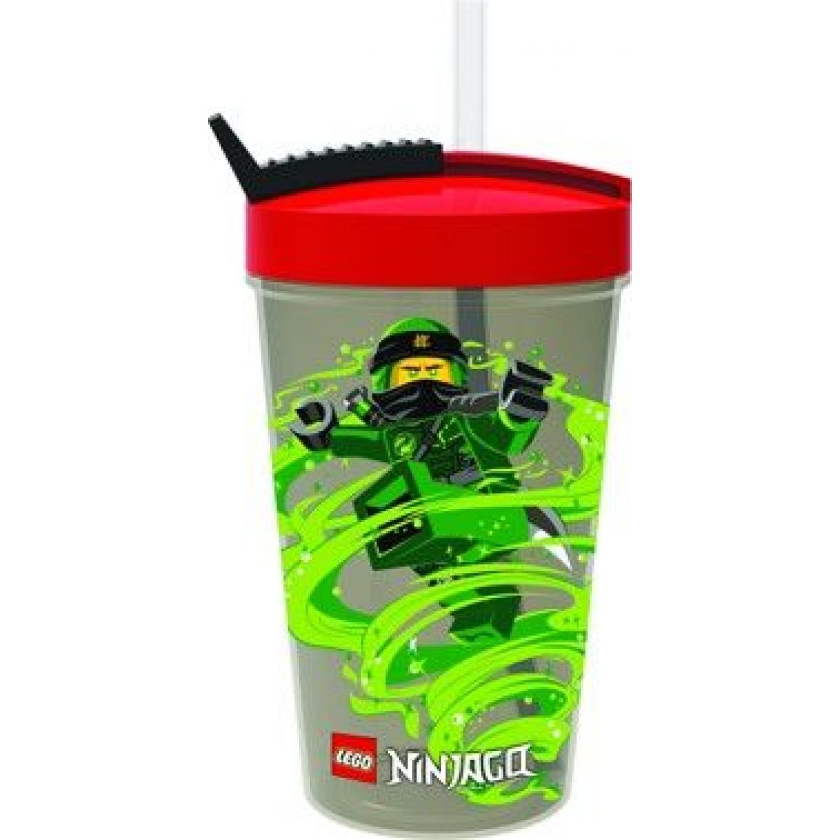 LEGO® Ninjago Classic láhev s brčkem červená