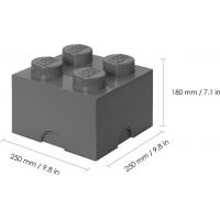 LEGO® Úložný box 25 x 25 x 18 cm tmavo šedý 3