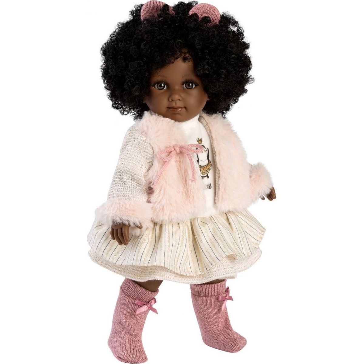 Llorens 53535 Zuri realistická panenka s celovinylovým tělem 35 cm