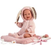 Llorens 74010 New born Realistická panenka Miminko se zvuky a měkkým látkový tělem 42 cm