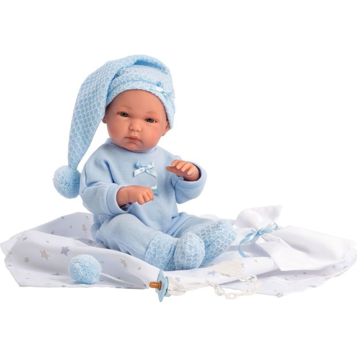 Llorens bábika New Born chlapček v modrej čiapke - Poškodený obal