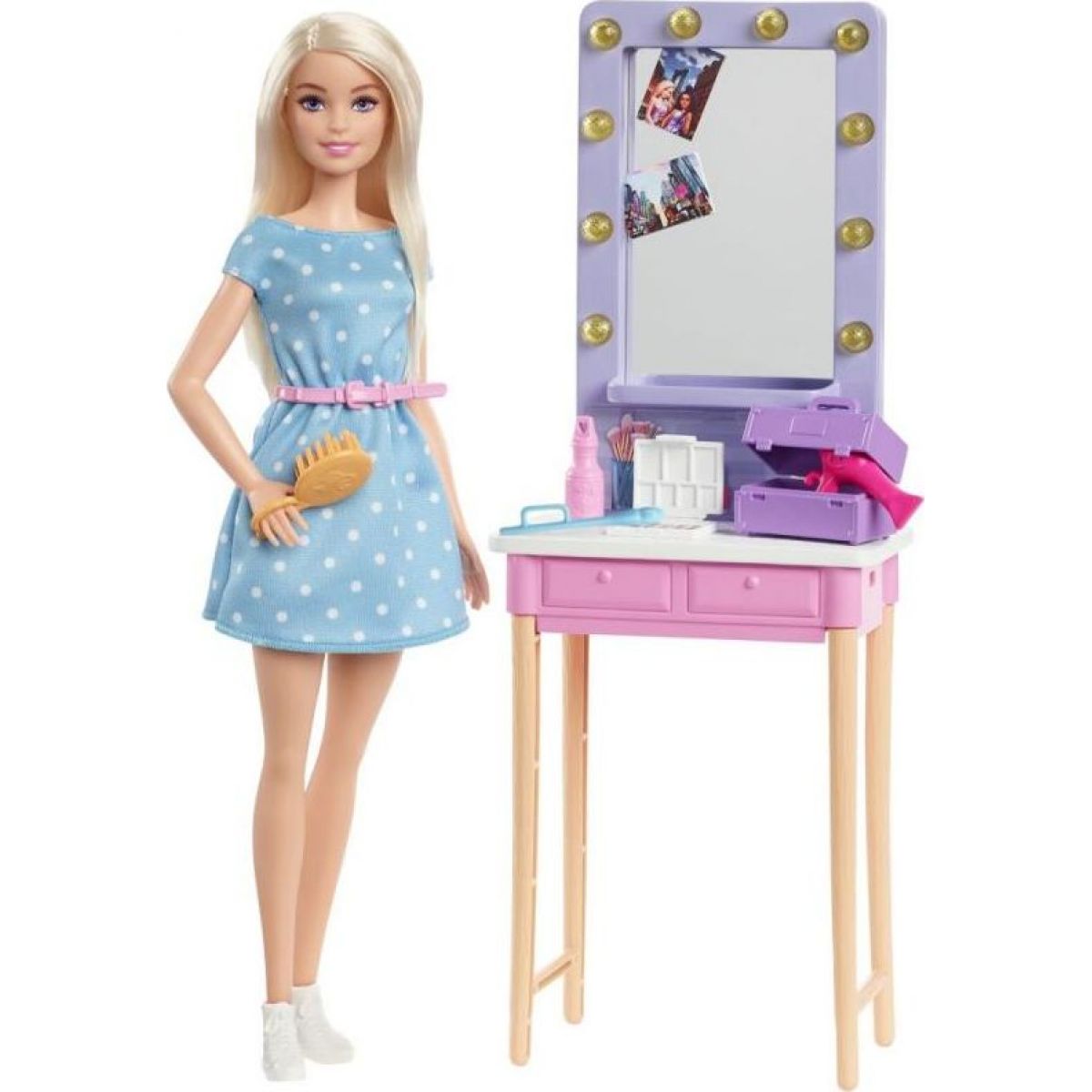 Mattel Barbie Dreamhouse herní set s panenkou asst blondýnky Malibu