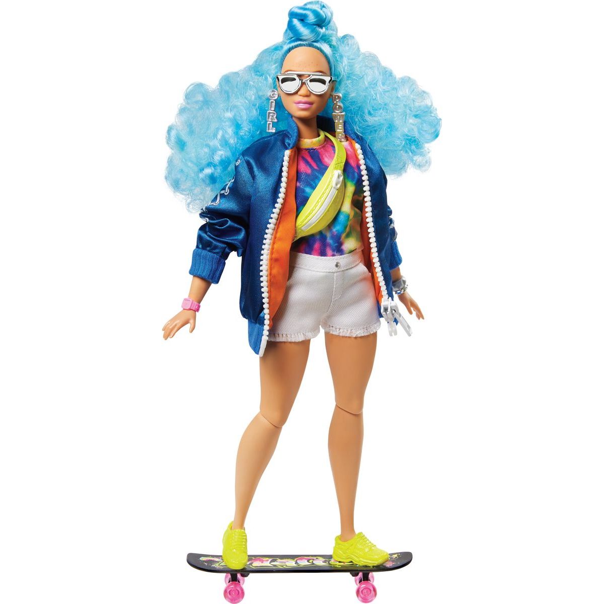 Mattel Barbie extra s modrým afro účesom