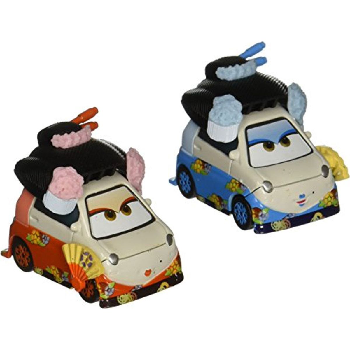 Mattel Cars 3 auta 2 ks Okuni a Shigeko - Poškodený obal