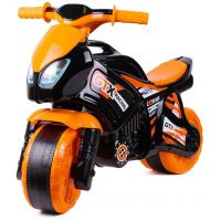 Odrážadlo motorka oranžovo-čierna plast v sáčku 35 x 53 x 74 cm