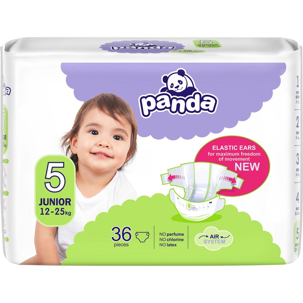 Panda dětské plenky Junior á 36 ks