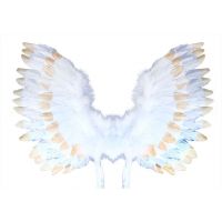 Rappa Andělská křídla s peřím bílozlatá