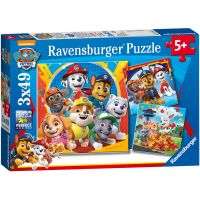 Ravensburger Puzzle Labková patrola Hry v lístí 3 x 49 dielikov