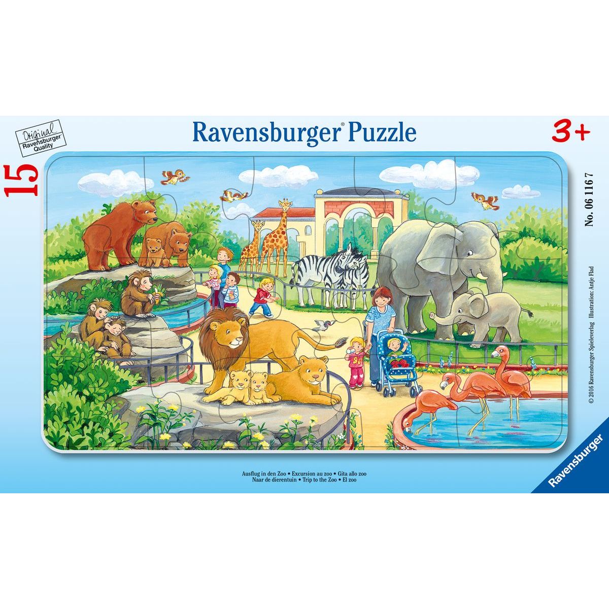 Ravensburger Puzzle 061167 Výlet do zoo 15 dílků