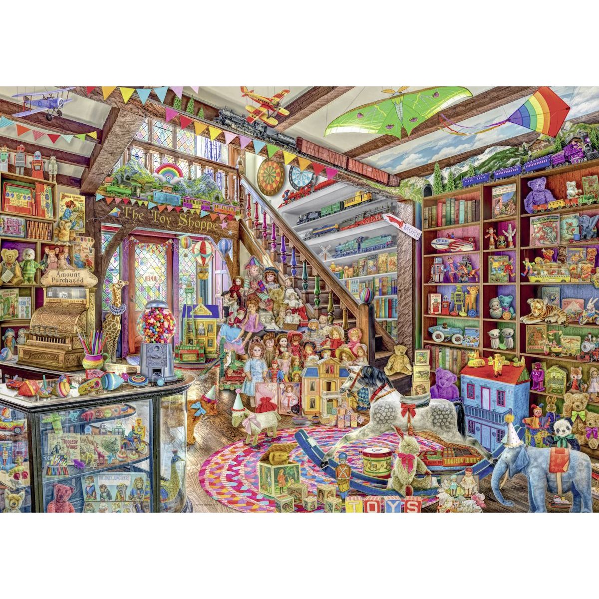 Ravensburger Puzzle Fantasy obchod s hračkami 1000 dielikov