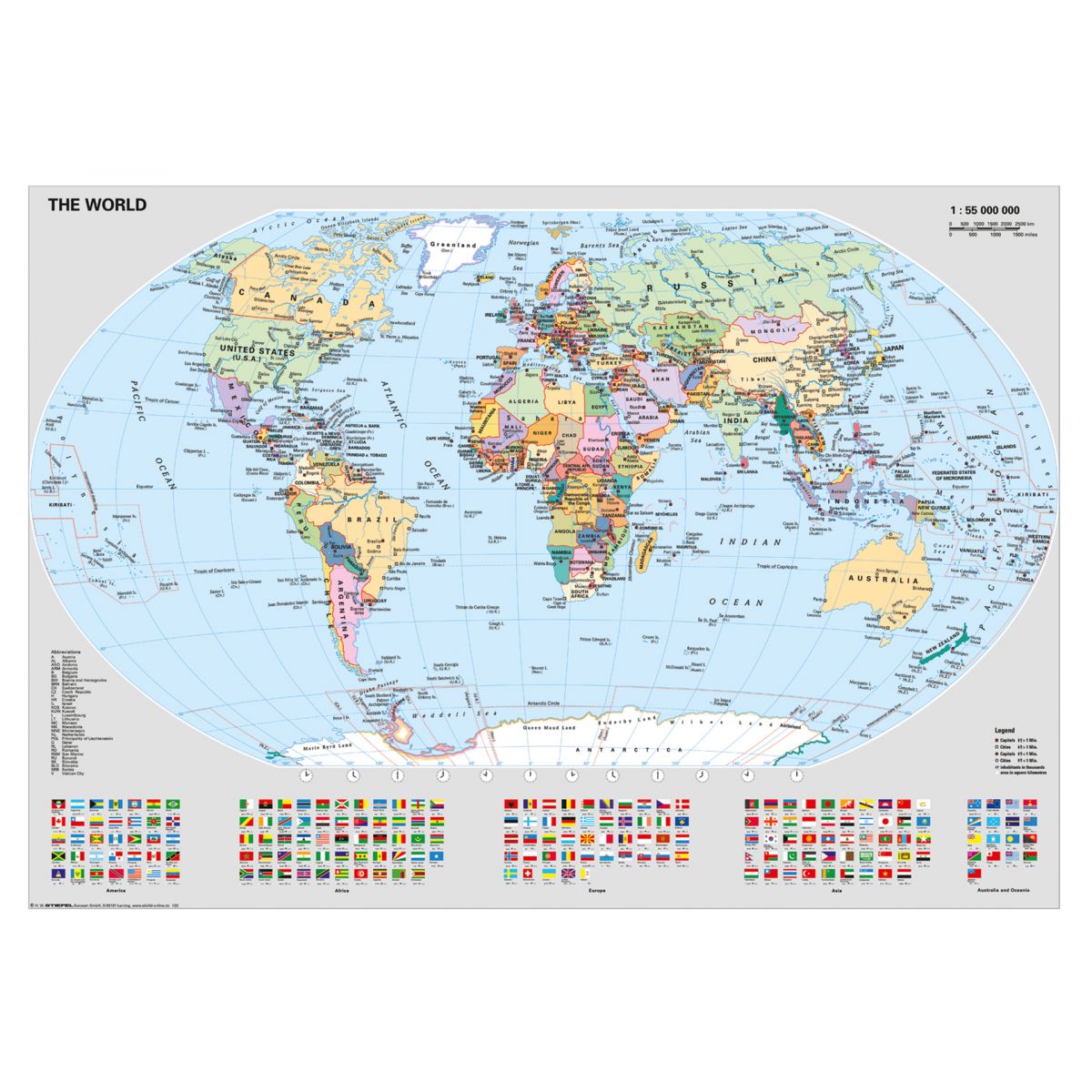 Ravensburger Puzzle 156528 Politická mapa světa 1000 dílků