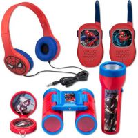 Globix Set Spiderman vysielačky, slúchadlá, baterka a kompas
