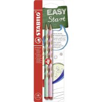 Ergonomická grafitová tužka pro praváky STABILO EASYgraph Pastel HB - 2 ks blister