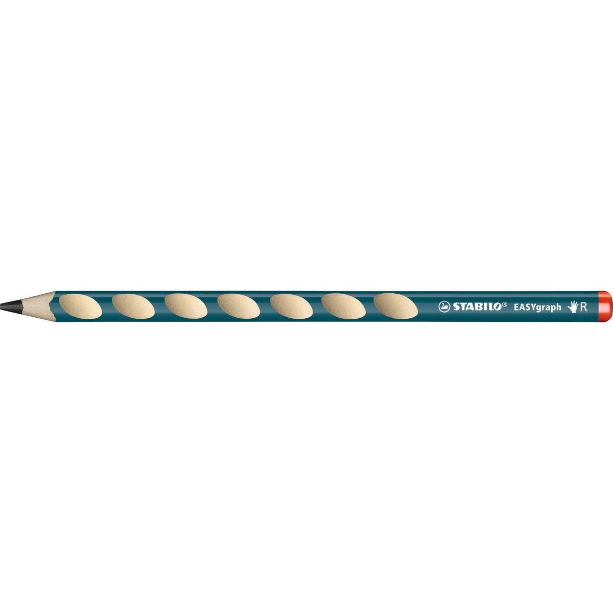 Ergonomická grafitová tužka pro praváky STABILO EASYgraph petrolejová HB