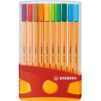 Liner STABILO point 88 ColorParade 20 ks krabička v červenej  oranžovej farbe