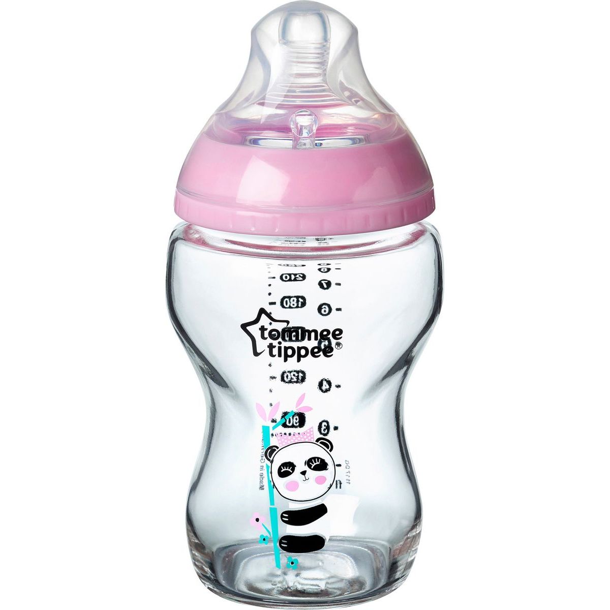 Tommee Tippee Dojčenská fľaša C2N 250ml sklenená potlač Pink