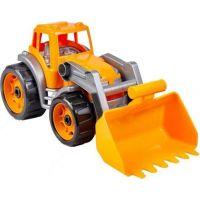 Traktor oranžový s přední oranžovou lžící